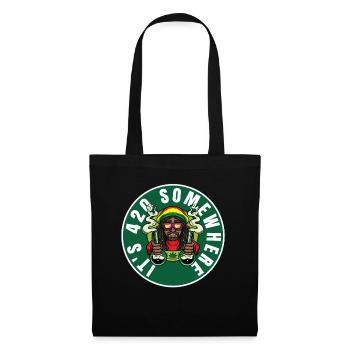 It's 420 Somewhere Cannabis Weed Smoking THC Ganja - Tote Bag - black - Front