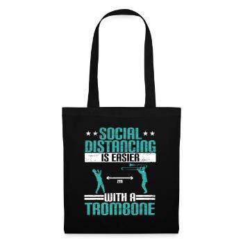 Social distancing is easier with a posa - Tote Bag - black - Front
