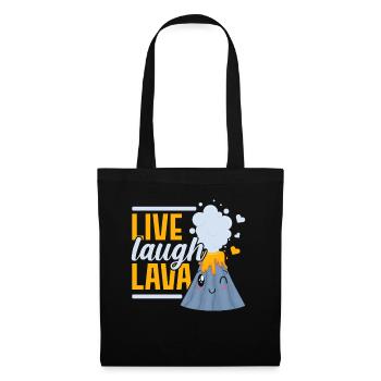Leben Lachen Lava Geologie Vulkanologie Vulkan Lov - Stoffbeutel - Schwarz - Vorne