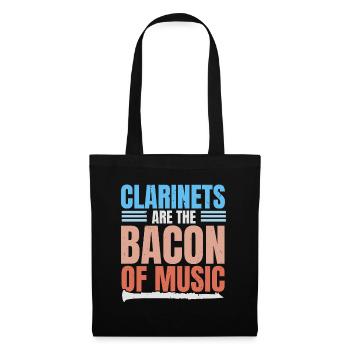 Les clarinettes sont le bacon de la musique Musiciens - Sac en tissu - noir - Devant