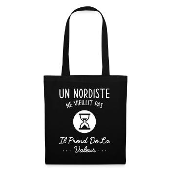 Un Nordiste Ne Vieillit Pas Humour Cadeau Nord - Sac en tissu - noir - Devant