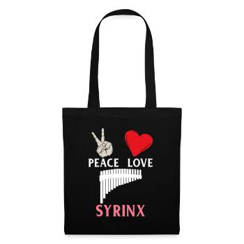 Peace Love Syrinx Instrument de musique - Sac en tissu - noir - Devant