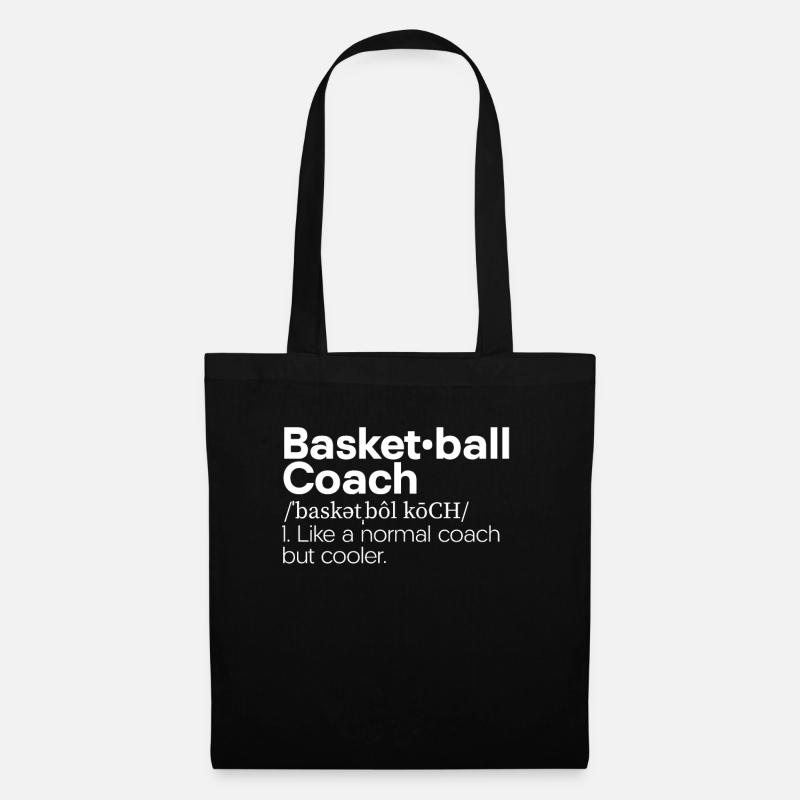 Basketballtrainer Basketball Trainer Coach - Stoffbeutel - Schwarz