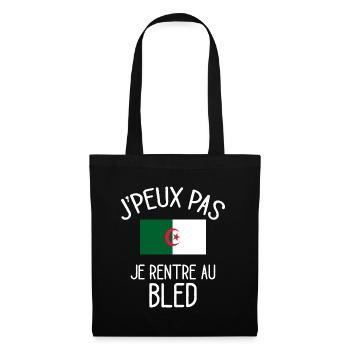 J'Peux Pas Algérie Humour Idée Cadeau Algérien - Sac en tissu - noir - Devant