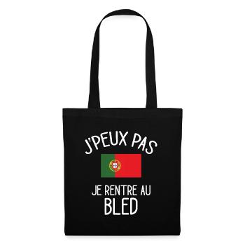 J'Peux Pas Portugal Humour Idée Cadeau Portugais - Sac en tissu - noir - Devant