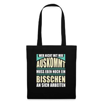 Sarkusmus Spruch Schwarzer Humor Lustiges Ironie - Stoffbeutel - Schwarz - Vorne