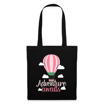 L’aventure attend Aerona, amateur de montgolfières - Sac en tissu - noir - Devant