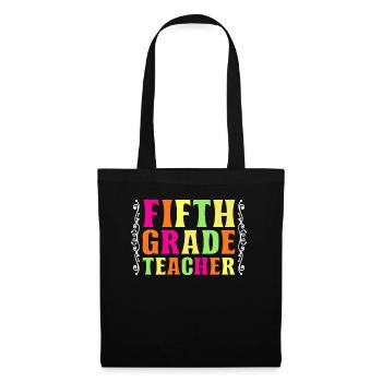 5th Grade Teacher Educator Job Education School - Tote Bag - black - Front