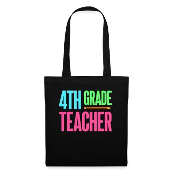 4th Grade Teacher Educator Job Education School - Tote Bag - black - Front