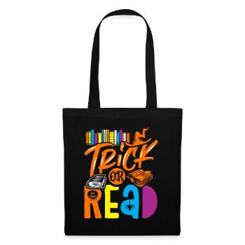 Bibliothekar T-Shirt Bibliothek Halloween Kostüm Trick - Stoffbeutel - Schwarz - Vorne