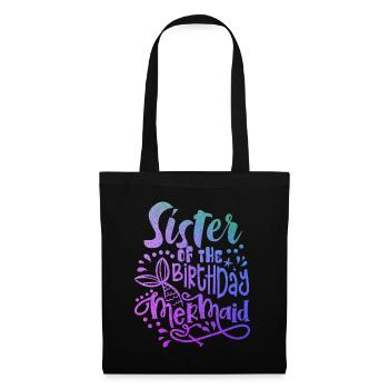 Sister Of The Birthday Mermaid Matching Family - Sac en tissu - noir - Devant