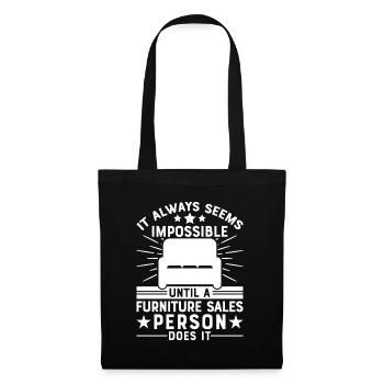 Vendeur de meubles Vendeur Vendeur Emploi - Sac en tissu - noir - Devant