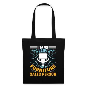 Je ne suis pas une dame Je suis un vendeur de meubles Emploi - Sac en tissu - noir - Devant