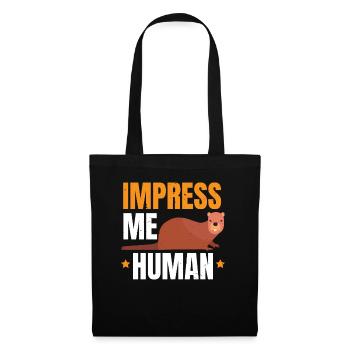 Impress Me Human Wild Animal Animal Dam Nagetie - Sac en tissu - noir - Devant