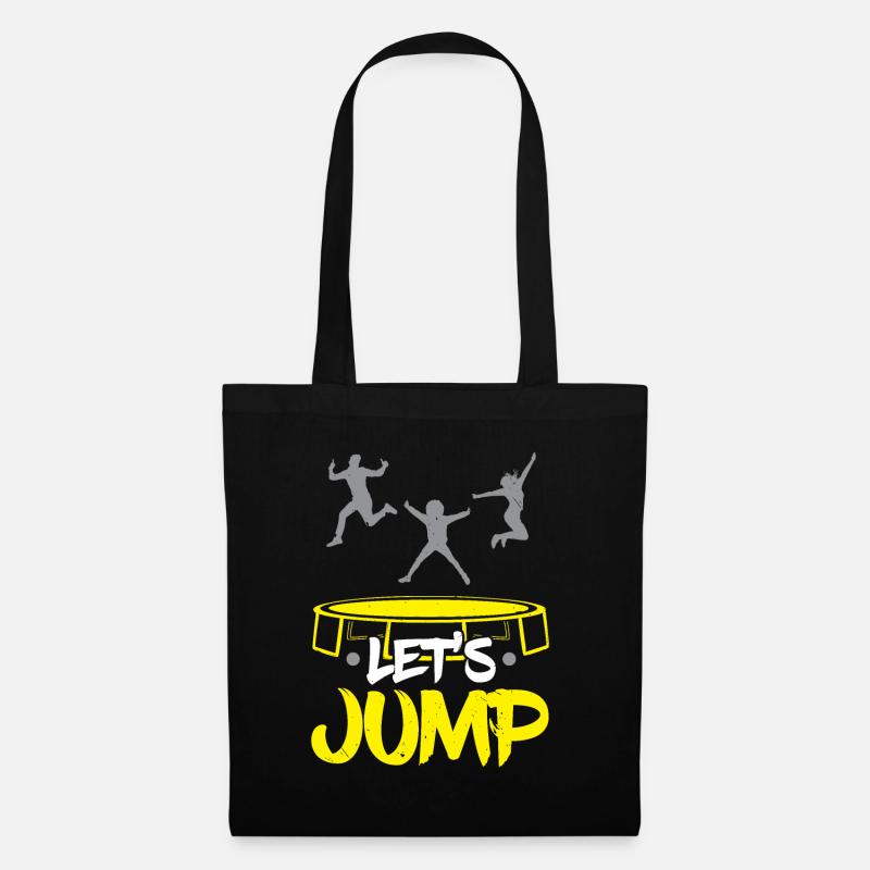Let's Jump Trampoliner Trampolinspringen Trampolin - Stoffbeutel - Schwarz