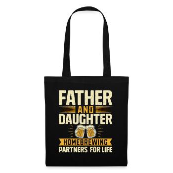 Father And Daughter Homebrewing Partners For Life - Tote Bag - black - Front