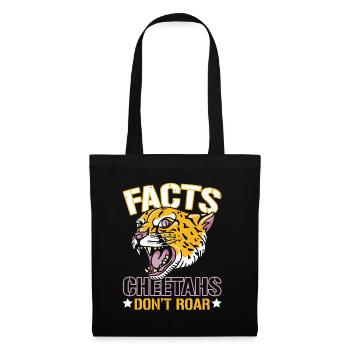 Facts Cheetahs Don't Roar Wildlife Zookeepers - Tote Bag - black - Front