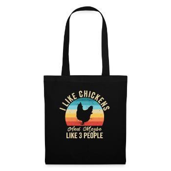 I like The Chickens Humor Farmer Gift - Tote Bag - black - Front