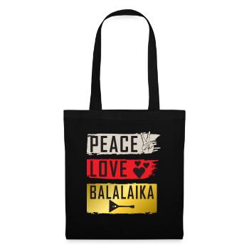 Peace Love Snare Drum Marching Band - Sac en tissu - noir - Devant