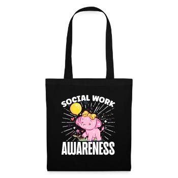 School Social Work Month Elephant - Tote Bag - black - Front