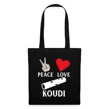 Peace Love Koudi Instrument Koudi Flute - Stoffbeutel - Schwarz - Vorne