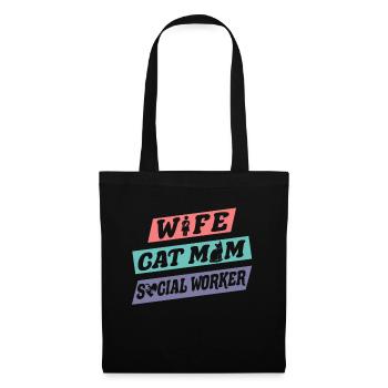 Mois du travail social à l’école Femme Chat - Sac en tissu - noir - Devant