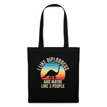 I like The Diplodocus Gift Humor Dinosaur - Tote Bag - black - Front