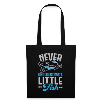 Never underestimate small fish aquarists - Tote Bag - black - Front