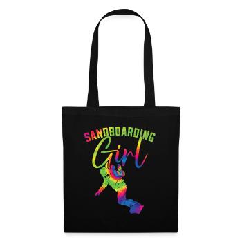 Sanboarding Girl Boardsport Sand Dune Sandboarding - Tote Bag - black - Front