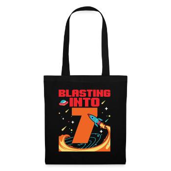 Blasting Into 7 7th Birthday Celebration Bday - Tote Bag - black - Front
