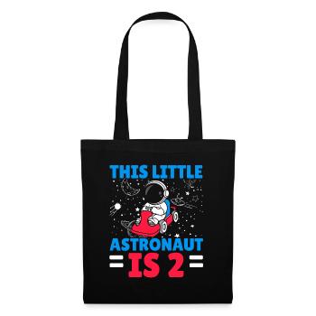 Ce petit astronaute a 2 ans Bday - Sac en tissu - noir - Devant