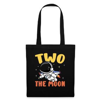 Two of the Moon 2nd Birthday Celebration Outerspace - Tote Bag - black - Front
