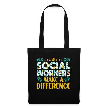 School Social Work Month Flowers - Tote Bag - black - Front