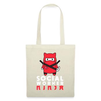 Mois du travail social à l’école Chat - Sac en tissu - nature - Devant