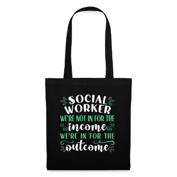 School Social Work Month Social - Stoffbeutel - Schwarz - Vorne