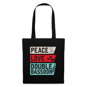 Peace Love Instrument de contrebasson - Sac en tissu - noir - Devant