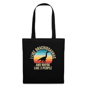 J'aime Les Brachiosaure Cadeau Humour Dinosaure - Sac en tissu - noir - Devant