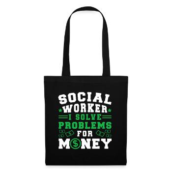 School Social Work Month Social - Stoffbeutel - Schwarz - Vorne
