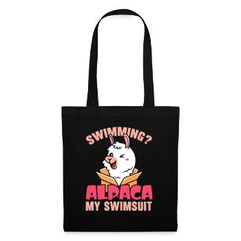 Natation Alpaga Mon Maillot de Bain Llama Lover Schwim - Sac en tissu - noir - Devant