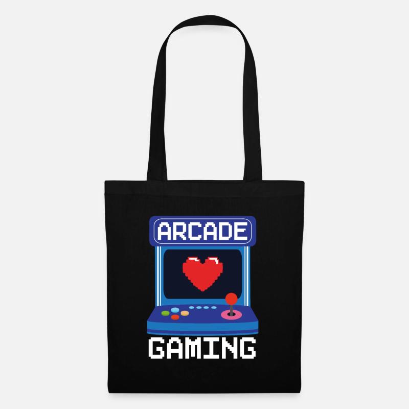 Arcade Spiele Videospiel Spiele Nerd Streamer - Stoffbeutel - Schwarz