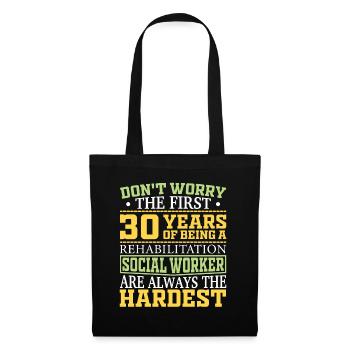 Rehabilitation Social Worker Occupation Job Rehab - Tote Bag - black - Front
