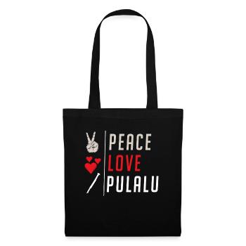 Peace Love Pulalu Musical Instrument - Stoffbeutel - Schwarz - Vorne
