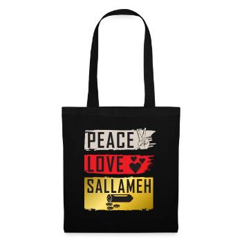Peace Love Sallameh Music Instrument - Stoffbeutel - Schwarz - Vorne