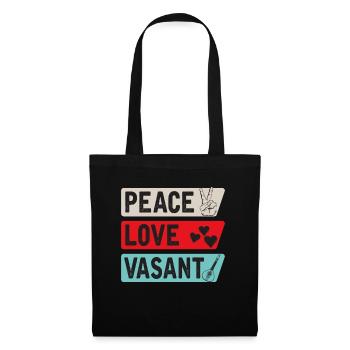 Peace Love Vasant Instrument - Sac en tissu - noir - Devant