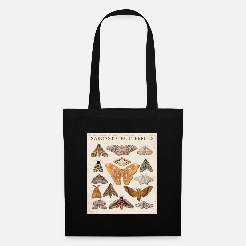 Katalog Der Sarkastischen Schmetterlingsmotte - Stoffbeutel - Schwarz
