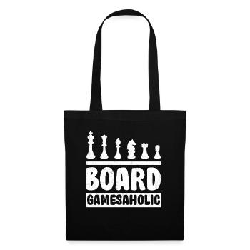 Jeux de société dés de joueur d’échecs accros - Sac en tissu - noir - Devant