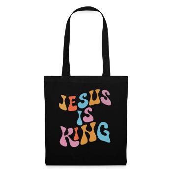Jesus ist K�nig Christian Glaube inspirierende Jes - Stoffbeutel - Schwarz - Vorne