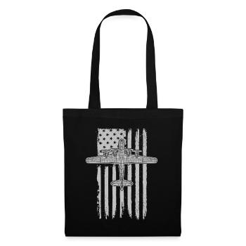 B-29 Superfording WWII Flugzeug American Flag B29 - Stoffbeutel - Schwarz - Vorne