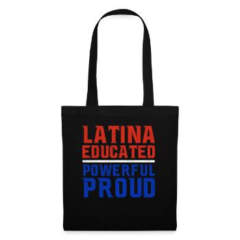 Latina Éduqué Puissant Fière Amérique Latine - Sac en tissu - noir - Devant