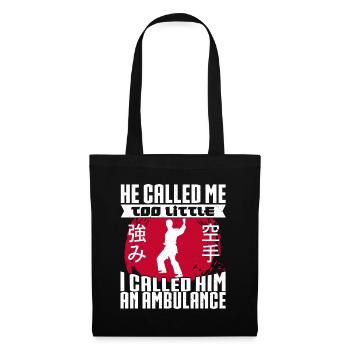 Karate Black Belt Gi Uniform He - Stoffbeutel - Schwarz - Vorne